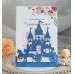 Wedding Card Design Laser Cut Castle And Carriage Invitation Glitter Card